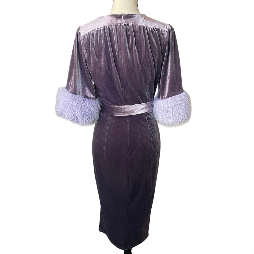 HOLLYWOODLAND by Elle Rebel The 5th Avenue Dress in Lavender Glam Retro Pin Up - Picture 6 of 13